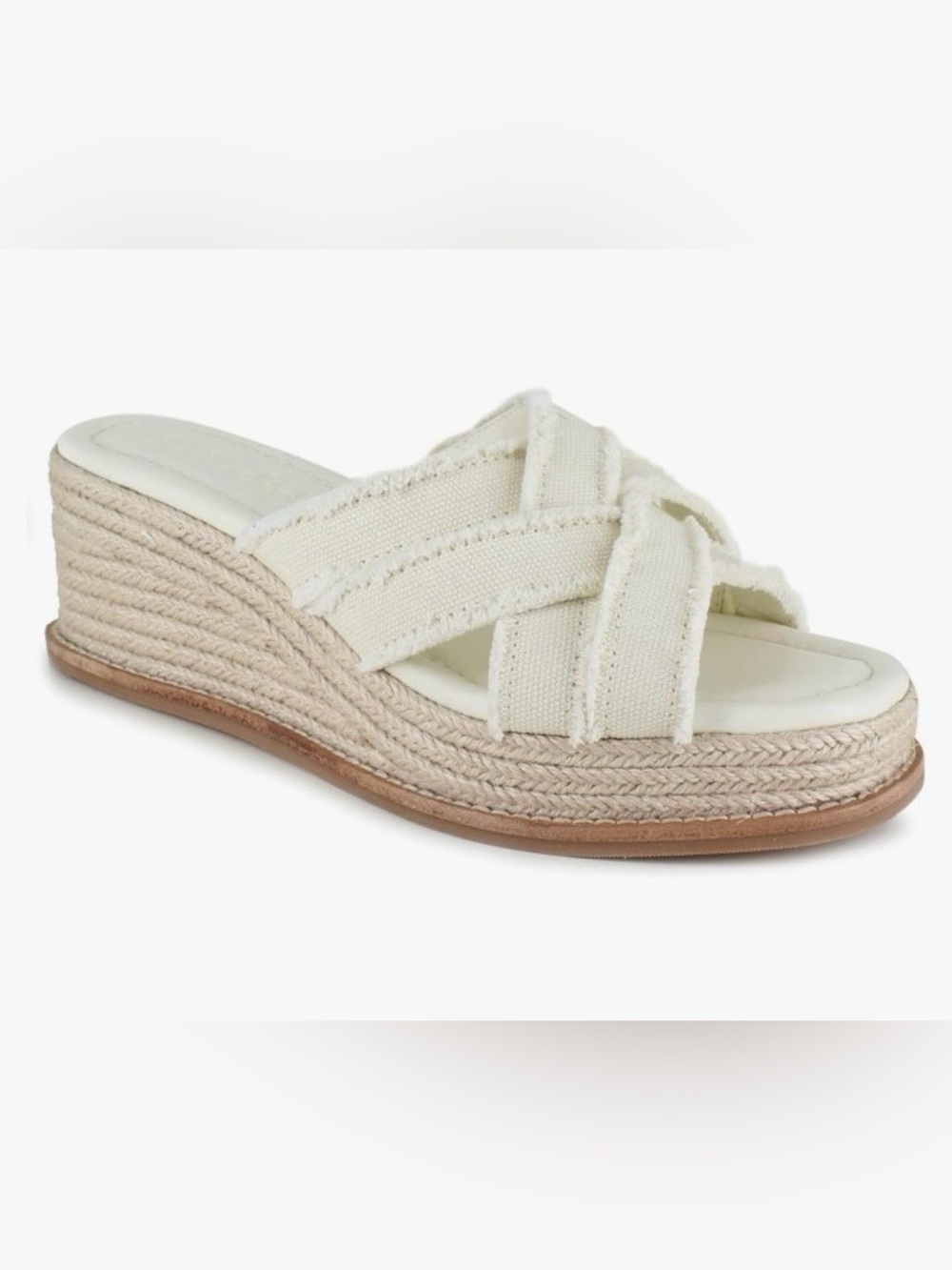 NWT, Splendid Danna Wedge
Slip On with Fabric Crisscross Upper